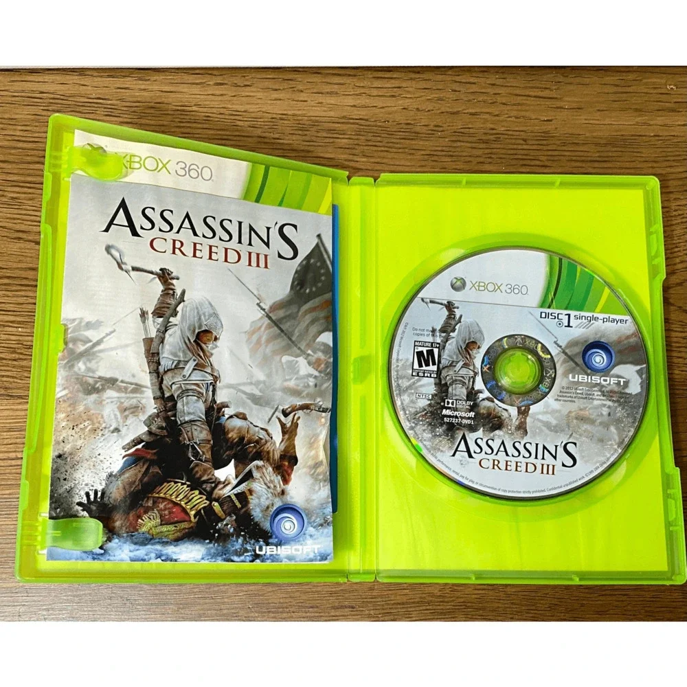 Assassin's Creed III (Microsoft Xbox 360, 2012) 2 Discs